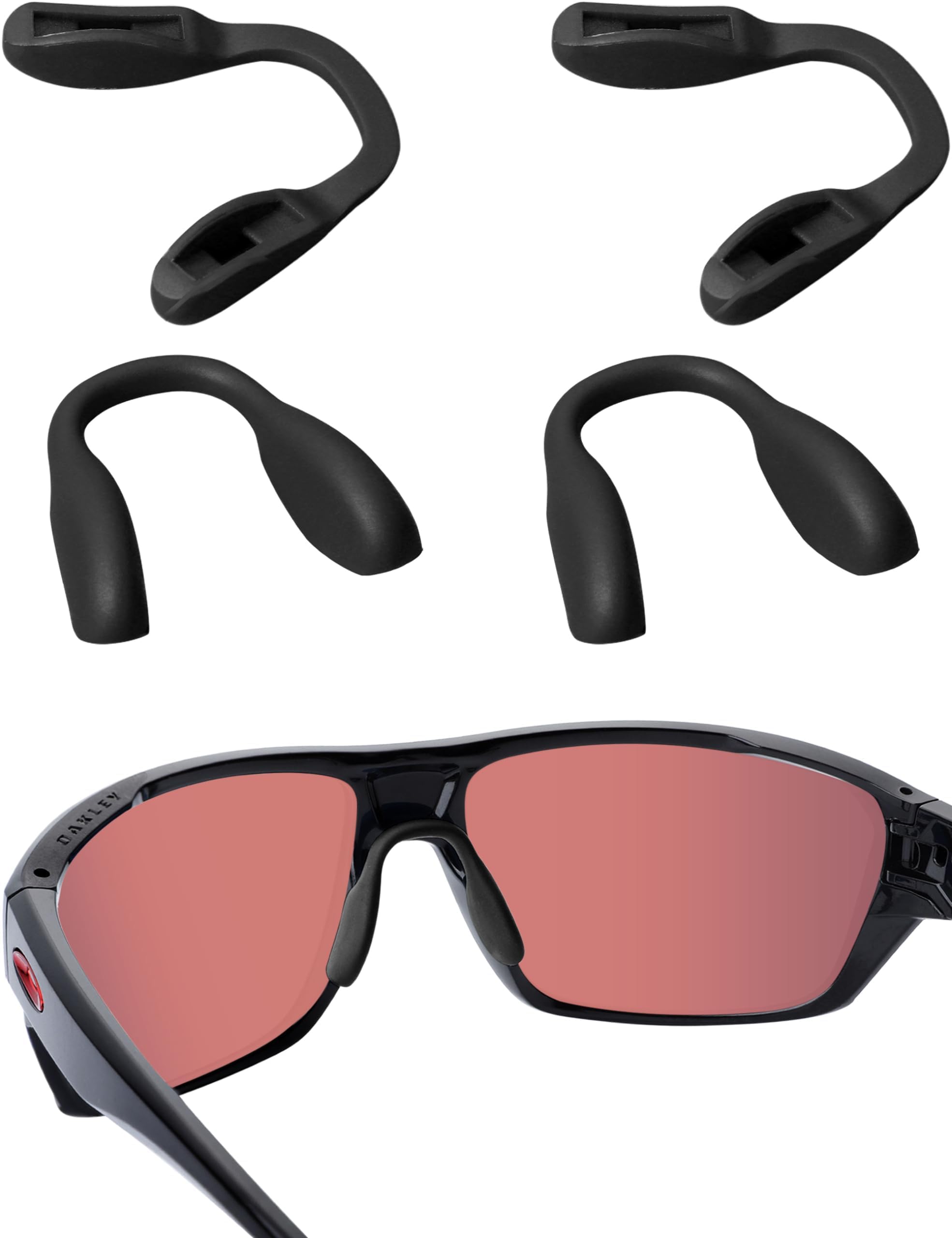 Acefrog 4 Piezas de Almohadillas Nasales Mejoradas para Gafas de Sol Oakley Split Shot OO9416, Crossrange OO9371, Targetline OO9397 OO9398, Repuesto de Pieza Nasal de Inserción, Almohadilla Nasal
