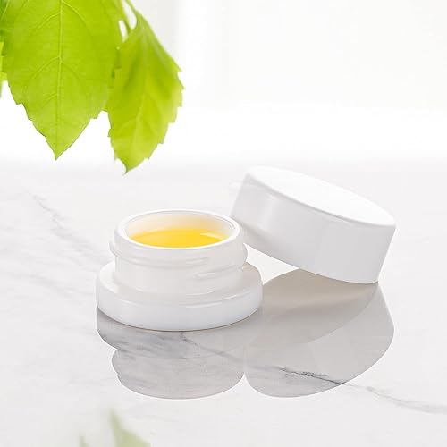 Miniatura 4 de Paquete de 200 tarros de vidrio negro de 0.3 fl oz de grosor con tapas negras resistentes a los niños, resistentes a los rayos UV, almacenamiento