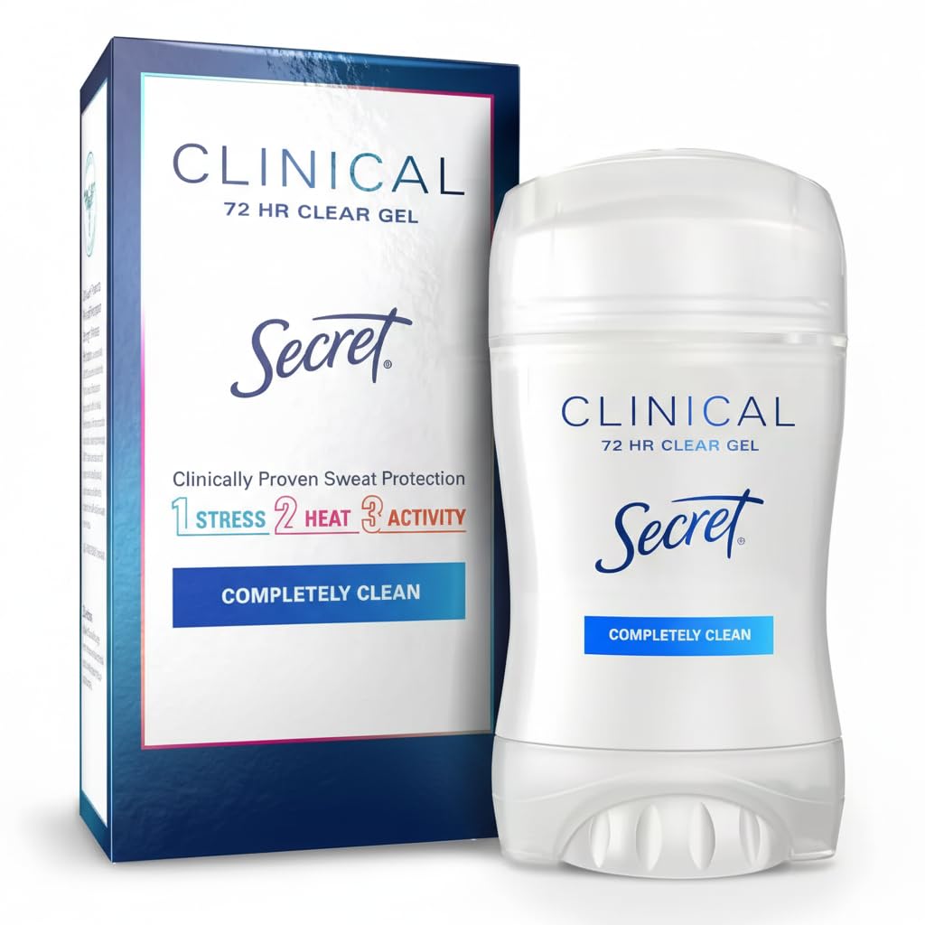 Secret Clinical Strength Antiperspirant & Deodorant Clear Gel - Completely Clean – 1.6oz