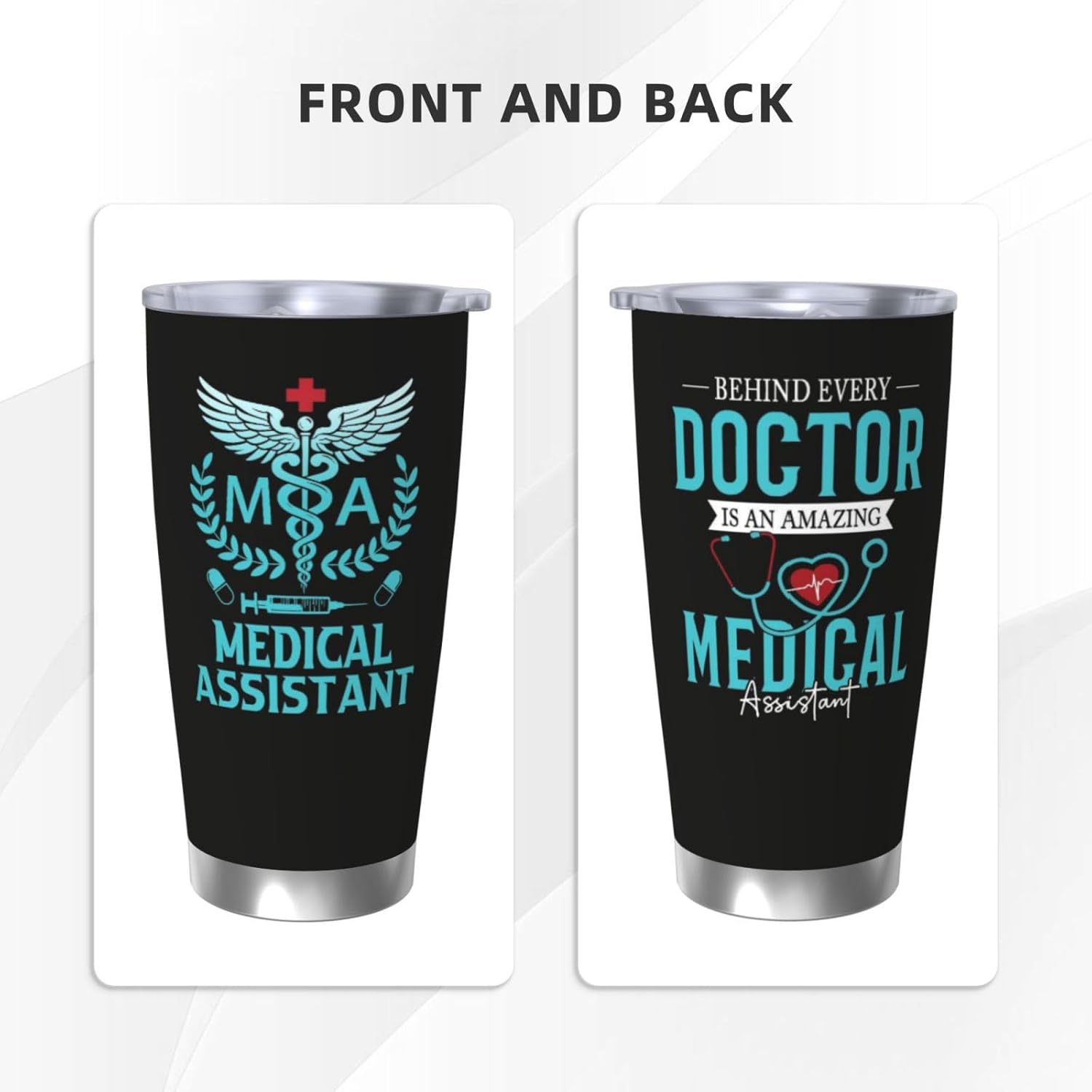 Medical Assistant Gift for Women, Best Medical Assistant Birthday Gifts Coffee Mugs, MA Week Gift Travel Mug, 20oz Coffee Tumbler, Gifts for MA Travel Mugs - Image 7