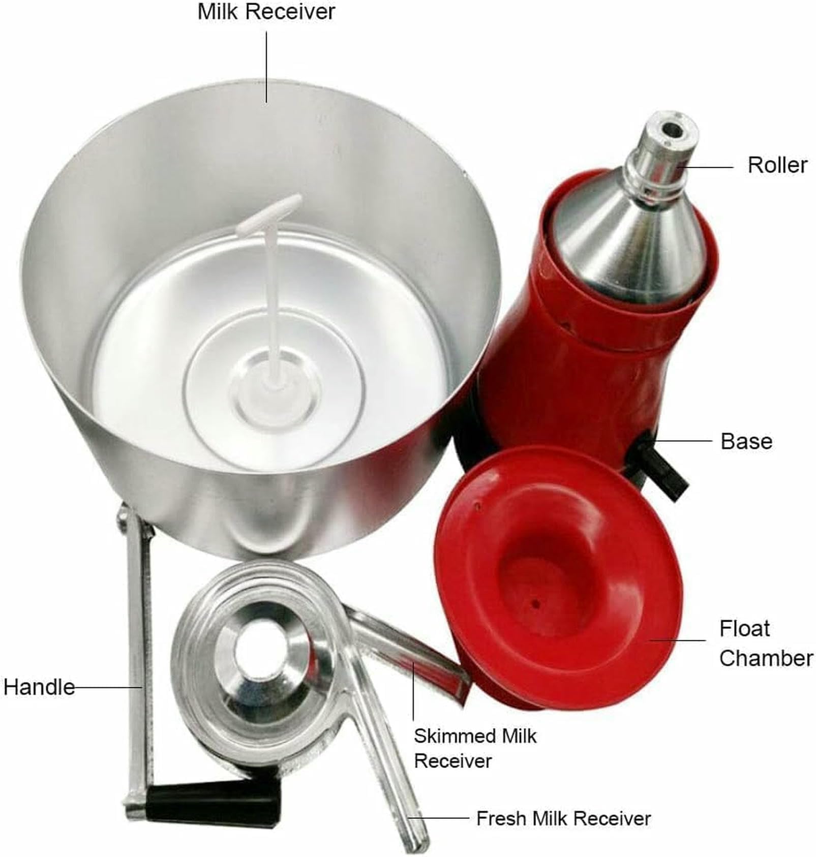 Separatore di crema di latte, attrezzatura lattiero-casearia manuale per la lavorazione del latte di capra e di mucca, macchina centrifuga efficiente dello sgrassatore della crema