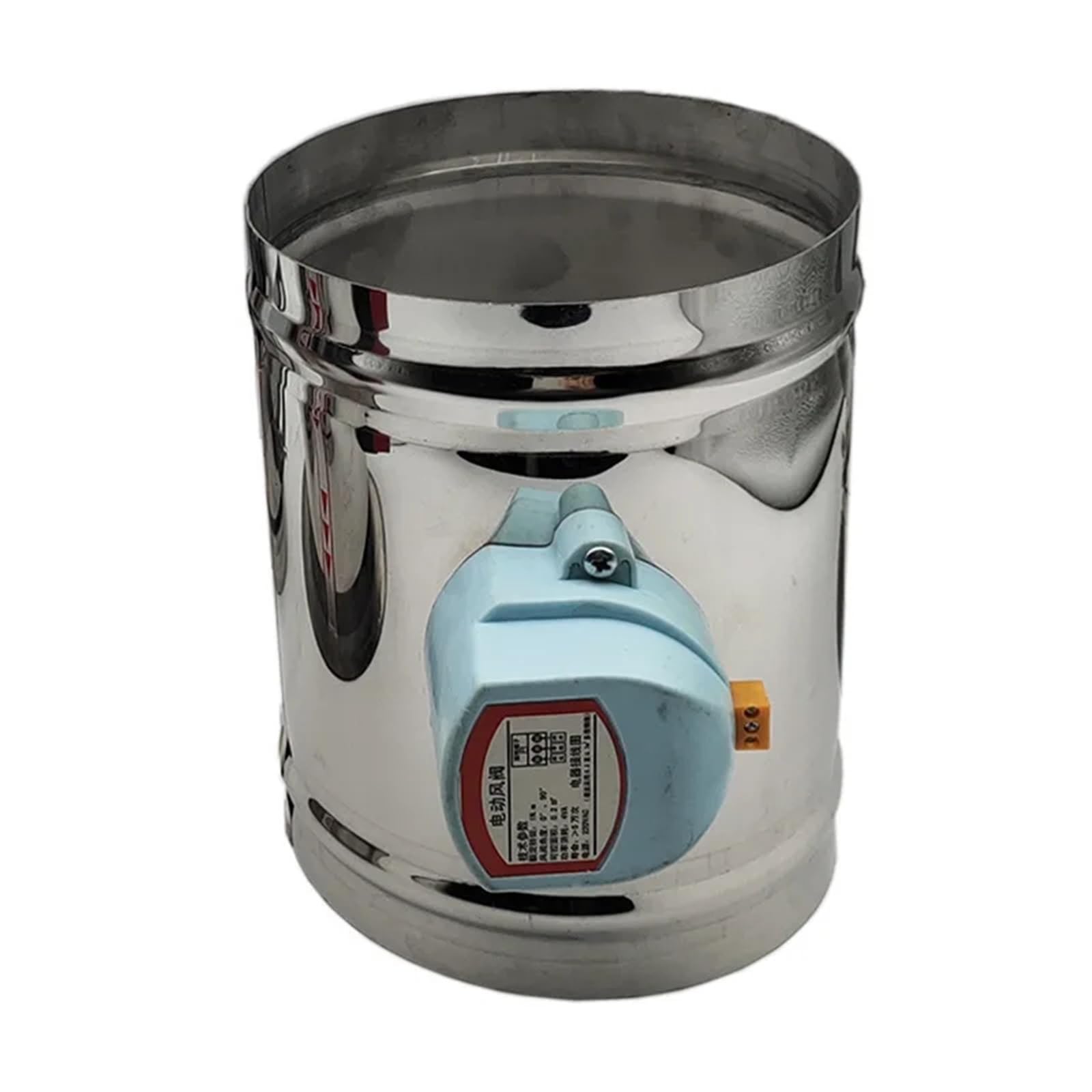 WQGQPXOB Stainless Steel 201 Damper Electric Air Valve Motorized Check for 3/4/5/6/8inch Pipe 80/100/125/150/200(150mm,220VAC)