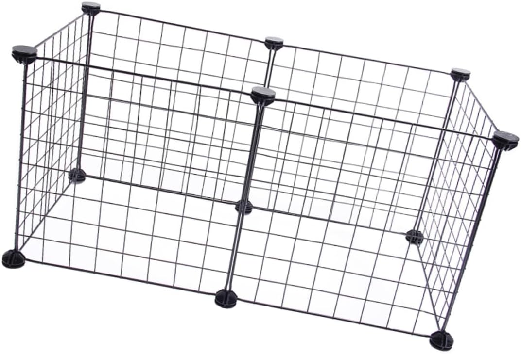 BESPORTBLE 1set Pet Safety Fence for Dogs Mesh Indoor Pet Barrier and Easy to Assemble for Home Use and Enclosures Black