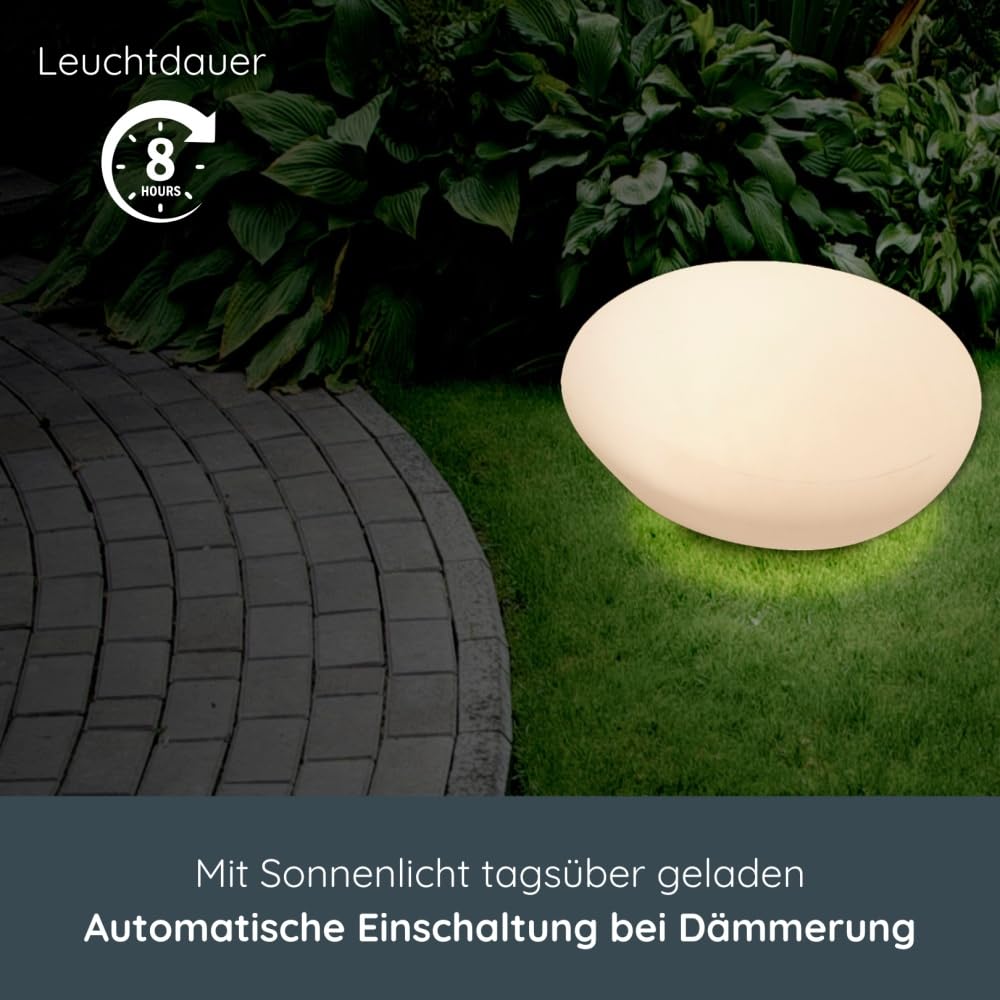 MeLiTec Solarlampe - Mehrfarbige Bodenbeleuchtung für Garten, Balkon & Terrasse - Solar-Boden-Leuchte mit Farbwechsel - bis 8h Leuchtdauer - inkl. Akku - aus Kunststoff - Form Halbkugel - IP67