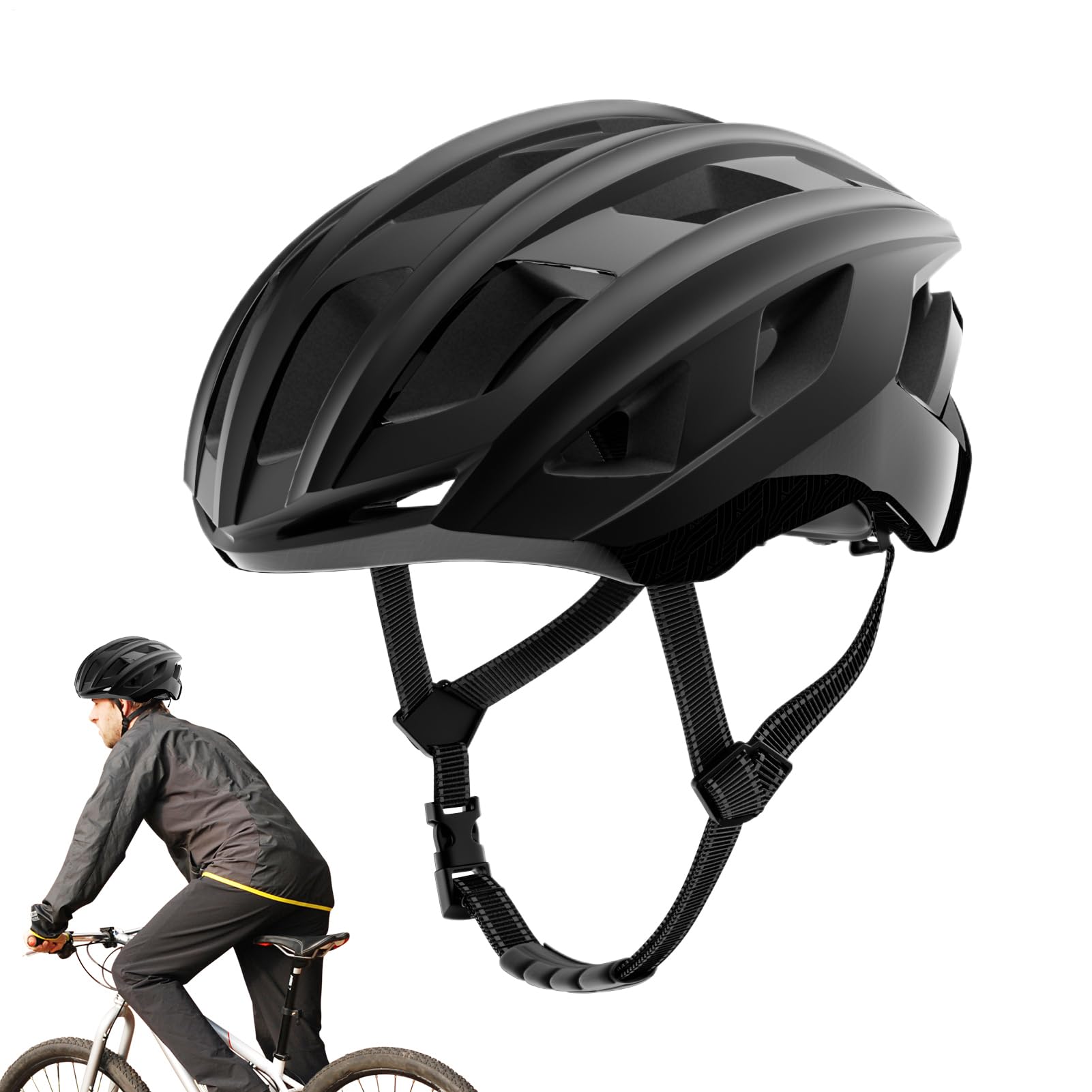 Kask rowerowy - kask rowerowy, lekki, regulowany, oddychający sprzęt ochronny do jazdy na rowerze dla dorosłych dojazdów do pracy