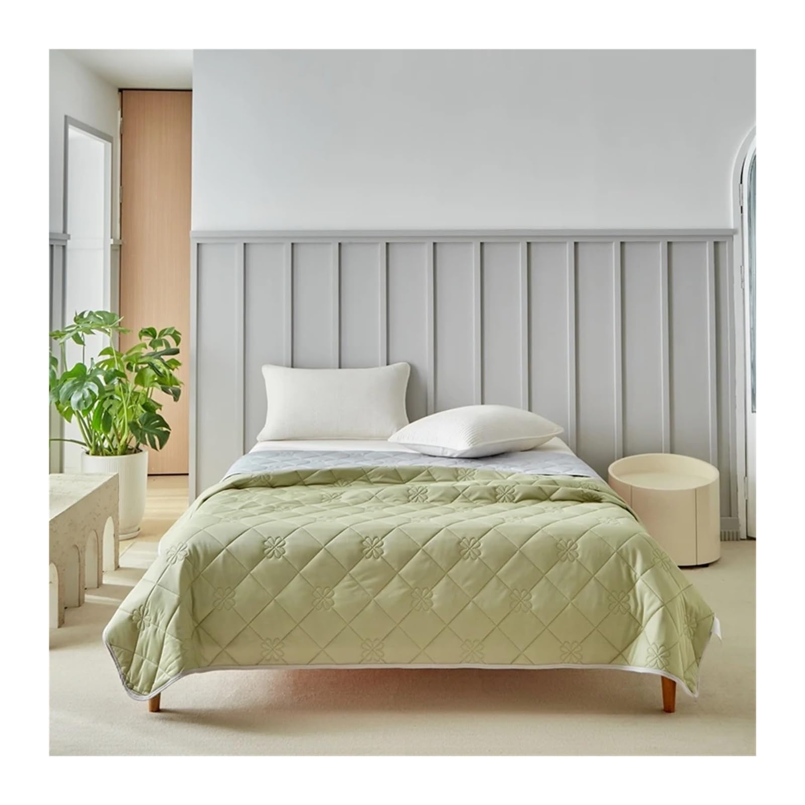 EBzvblxm Cooling Blanket for Summer, Cooling Summer Quilt AB Side Air Condition Comforter Multicolor Multiple Sizes Bedding(Green,100x150cm 1pc)