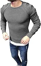 Beautyfine Men's Knitwear Pullover Round Neck Slim Fit Casual Long Sleeve Sweater Tops - coolthings.us