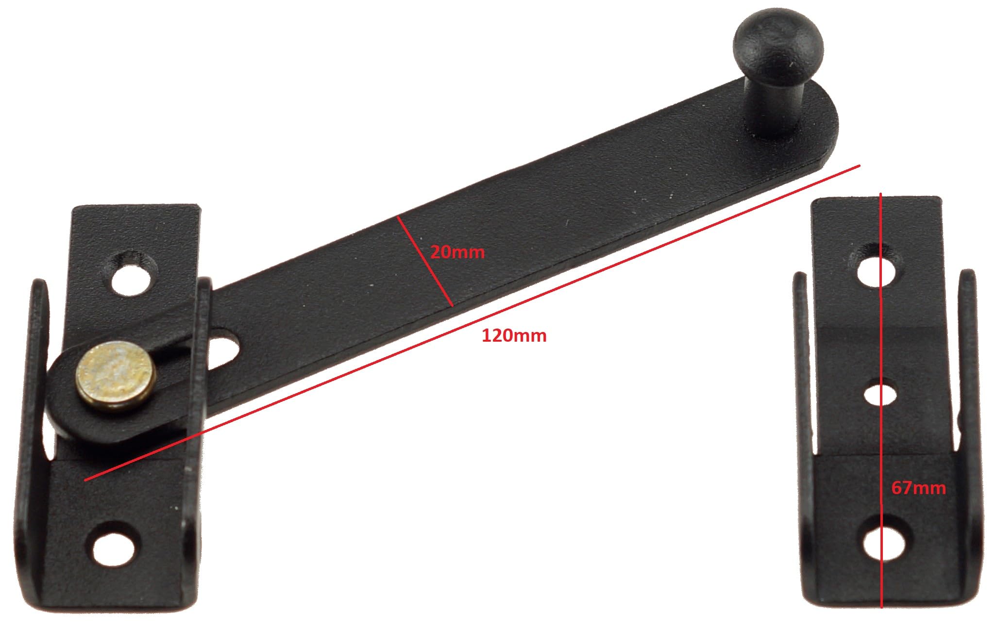 Cerniere per persiane 25x23 cm per porte e cancelli da giardino | uso esterno, Cerniera nera, Cerniere per porte esterne, Cerniera per porta