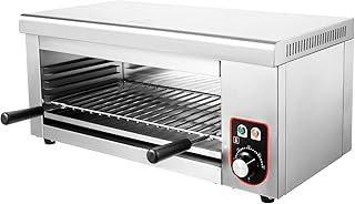 1500W Electric Cheese Melter Machine, 110V Electric Cheese Melter Cheesemelter Grill 122-572°F Stainless Steel Toaster Oven Countertop Salamander Broiler Grill for Restaurant Kitchen Home Toast