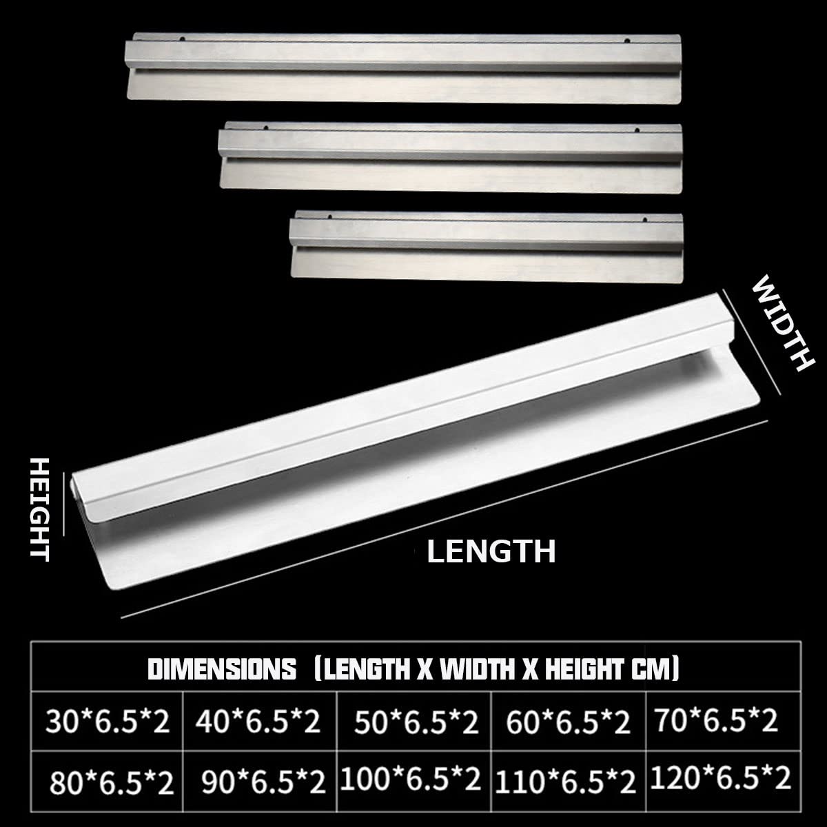 Barra para Sujeción De Notas, Barra Porta Comandas Cocina De Acero Inoxidable，Soporte para Tickets De Recibos，Herramienta De Soporte De Clip Colgante para Cocina，Restaurante，cafetería，100CM
