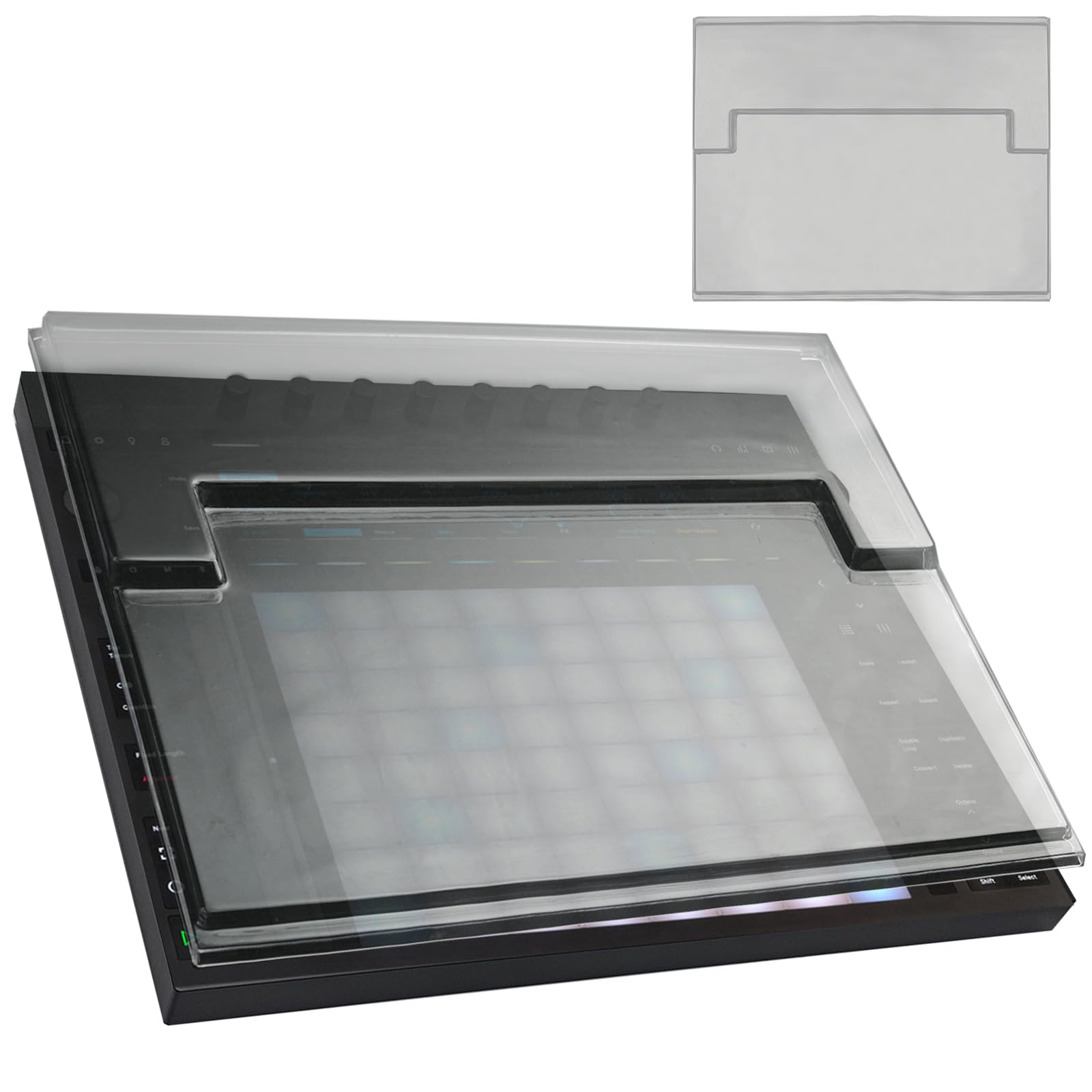 Polycarbonate Dust Cover for Ableton Push 3, Transparent PC Hard Shell Controller Protective Cover, Dustproof Shockproof Pet-Scratch Spill Resistant for Travel