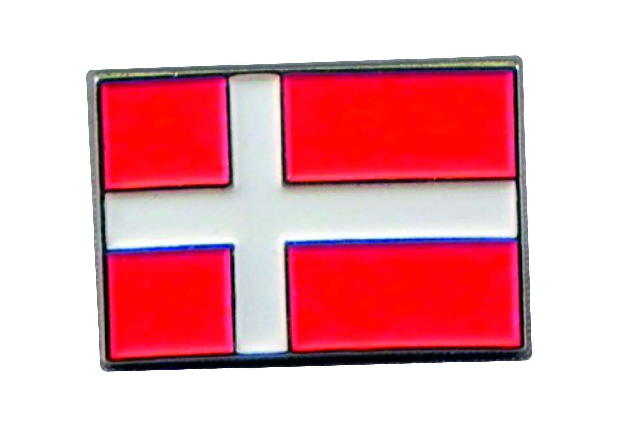 Mainly Metal Multi-Coloured Metal Enamel Pin Badge Brooch Danish National Flag (Denmark)