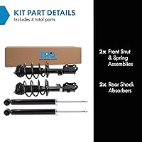 Vista 2 de TRQ Conjunto completo de puntal delantero y trasero y kit de amortiguador, conjunto completo de puntal y resorte helicoidal compatible con Hyundai