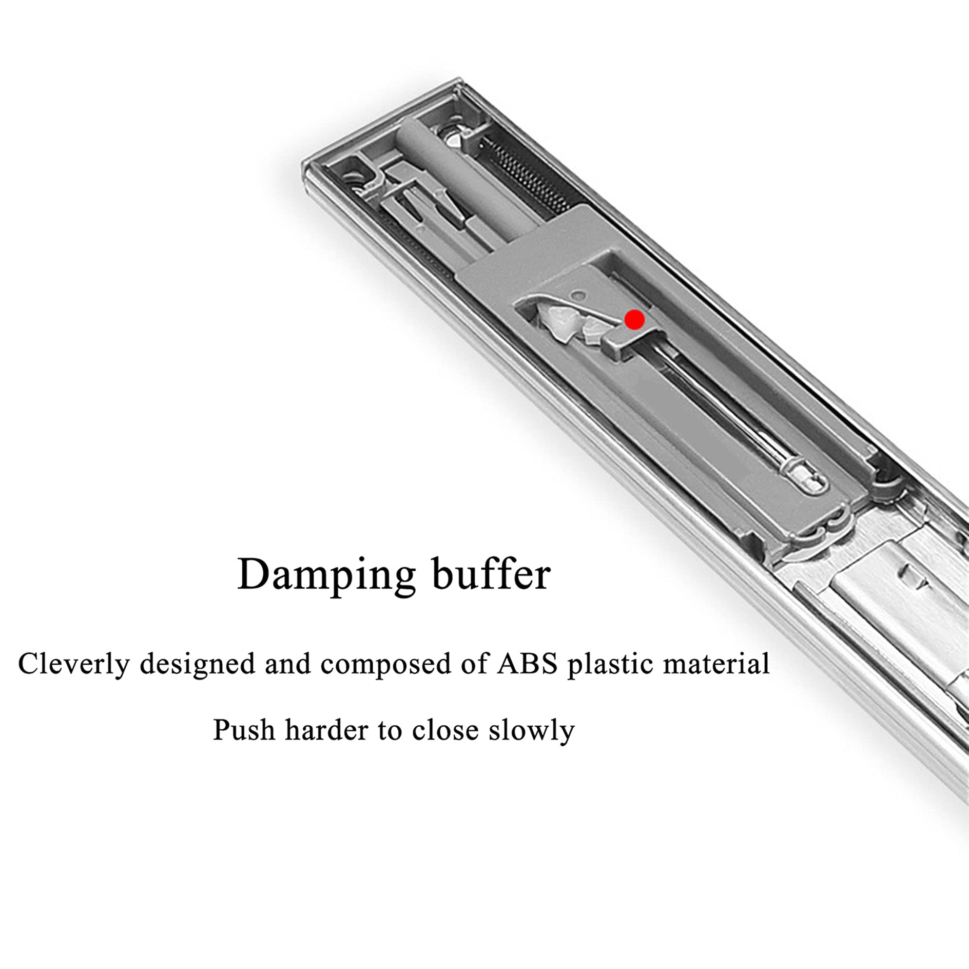 1 Paio Guide per Cassetti Estrazione Totale,Guide scorrevoli a Sfera,con Ammortizzate Chiusura Ammortizzata,Capacità Carico 45 Kg per Impieghi Gravosi,per armadio da cucina,scrivania del computer