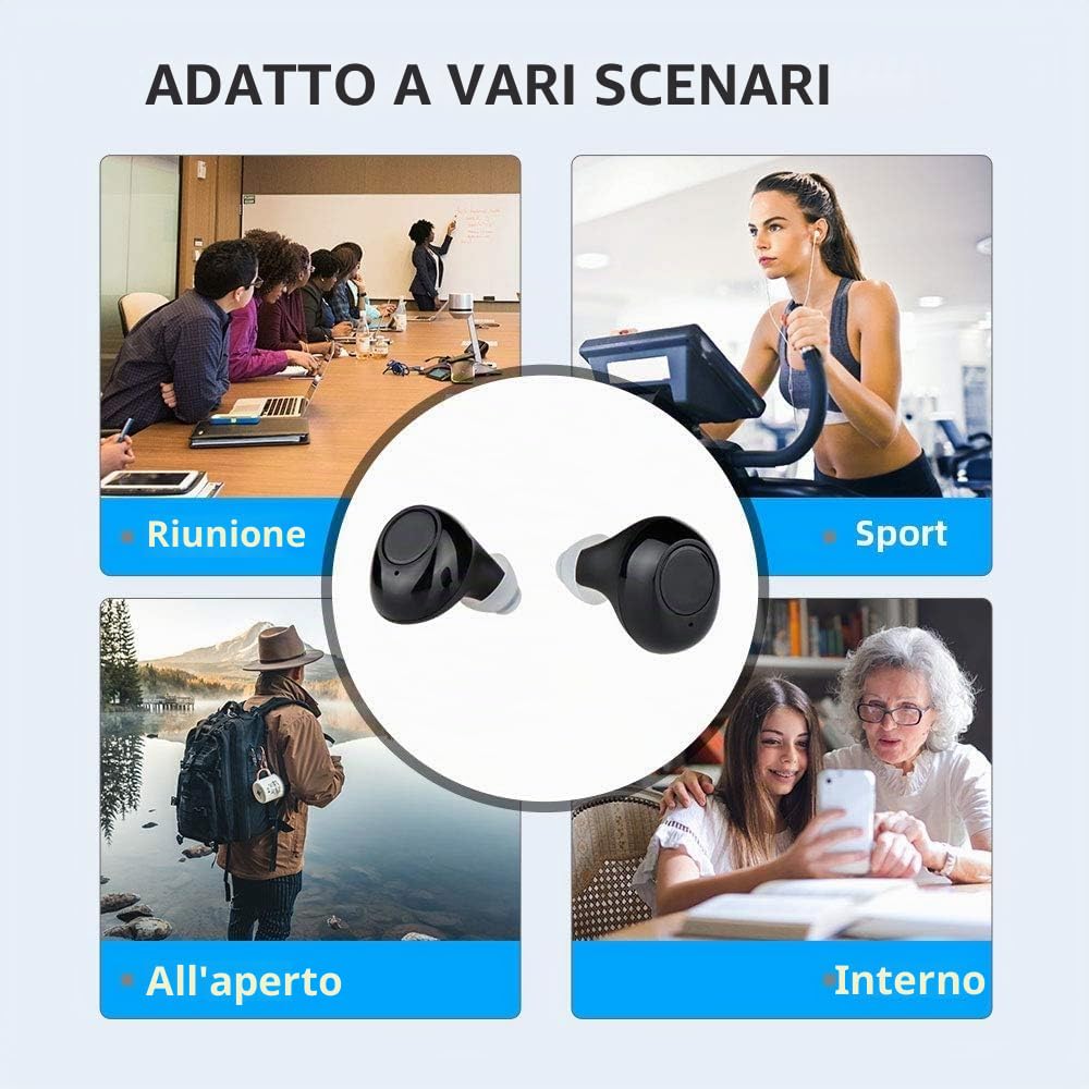 JINGHAO Ricaricabile Dispositivo di vocale - ITE ricaricabile - personale Aiuto per guardare la TV e parlare (nero)