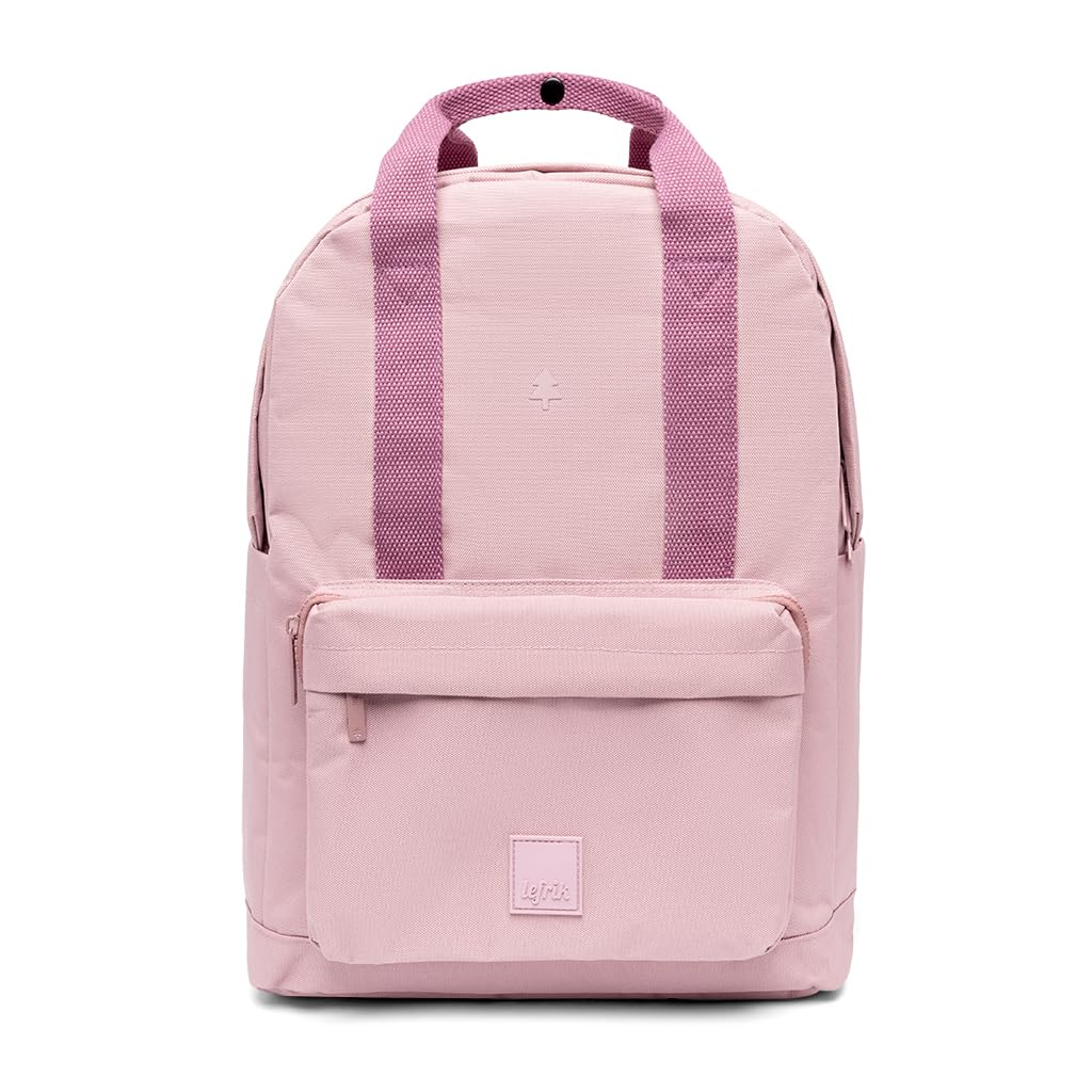 Lefrik - Mochila Capsule con Bolsillo Frontal Compacta y Práctica - Tejido 100% Reciclado - Eco Friendly (Mauve)