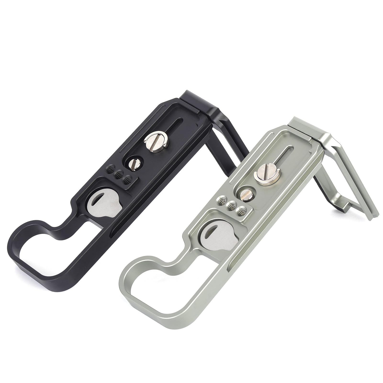 Uchwyt kamery w kształcie litery L do kamery Hasselblad X2D / X2D II / 100C, wspornik płyty L pionowa płyta Arca Quick Release metalowy uchwyt na statyw (kolor tytanowy)