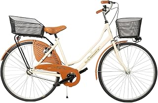 Bicicletta Donna da Passeggio Olanda Misura 26 Bici da città Vintage retrò Beige con Cestino