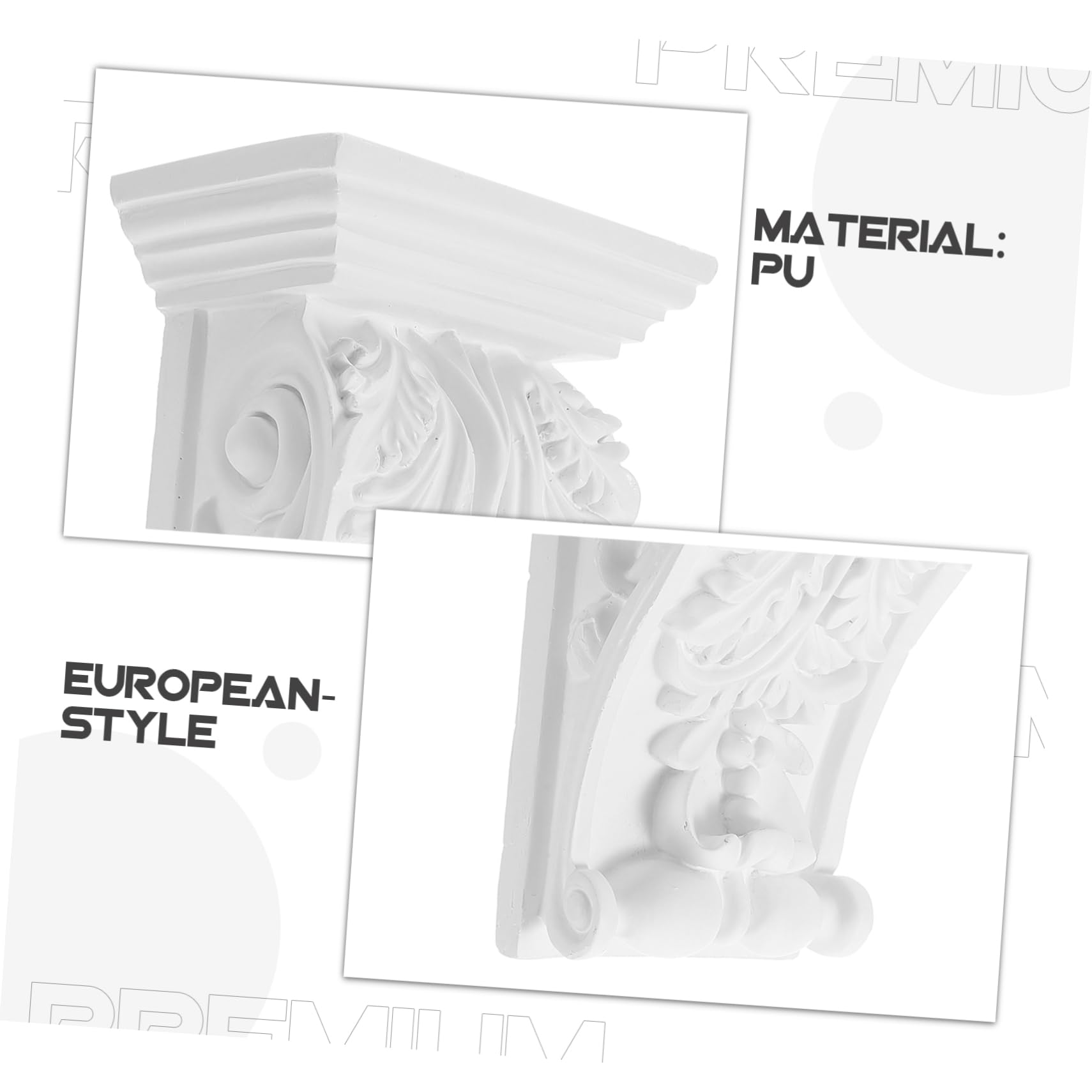 Aplique Decorativo De Estilo Europeo Para Esquinas Moldura De Ligero y Duradero Diseño Tallado Para Columnas Romanas 2 piezas