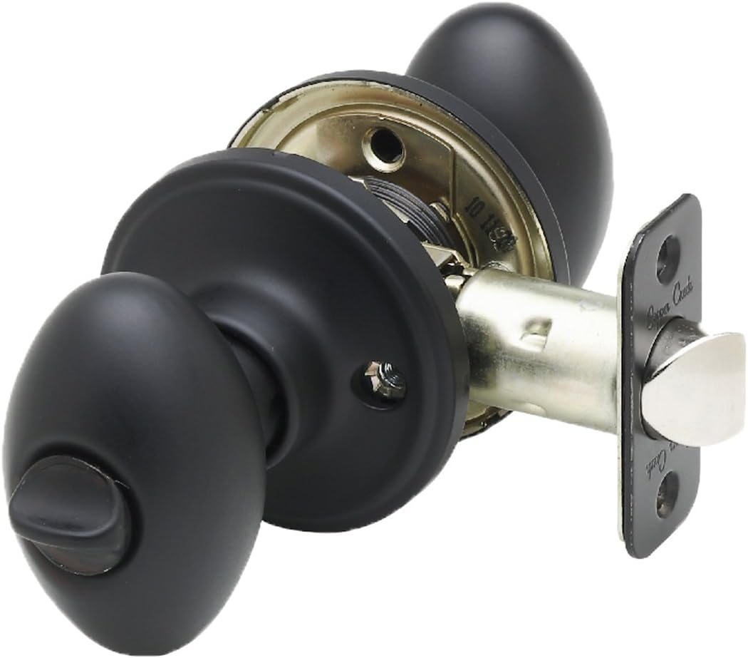 Dark Oil Rubbed Bronze Entry Entrance Door Oval Egg Style Knob Kwikset