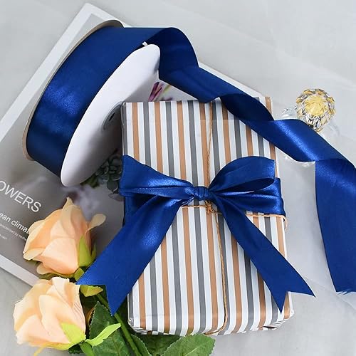 Vista 53 de TONIFUL - Listón de satén de color liso, para envolver regalos, sillas, día de San Valentín, boda, fiesta de cumpleaños, cabello, costura floral, 1