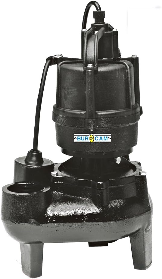 BurCam 400500 Sewage Pump, 1/2 hp, 115V