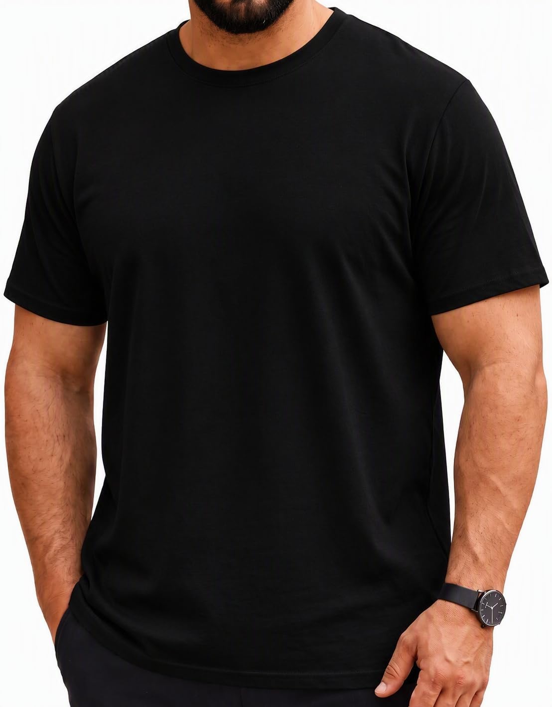 COOFANDY Mens Tshirts 100% Cotton Big Tall T Shirts Basic Tees Plain T Shirts