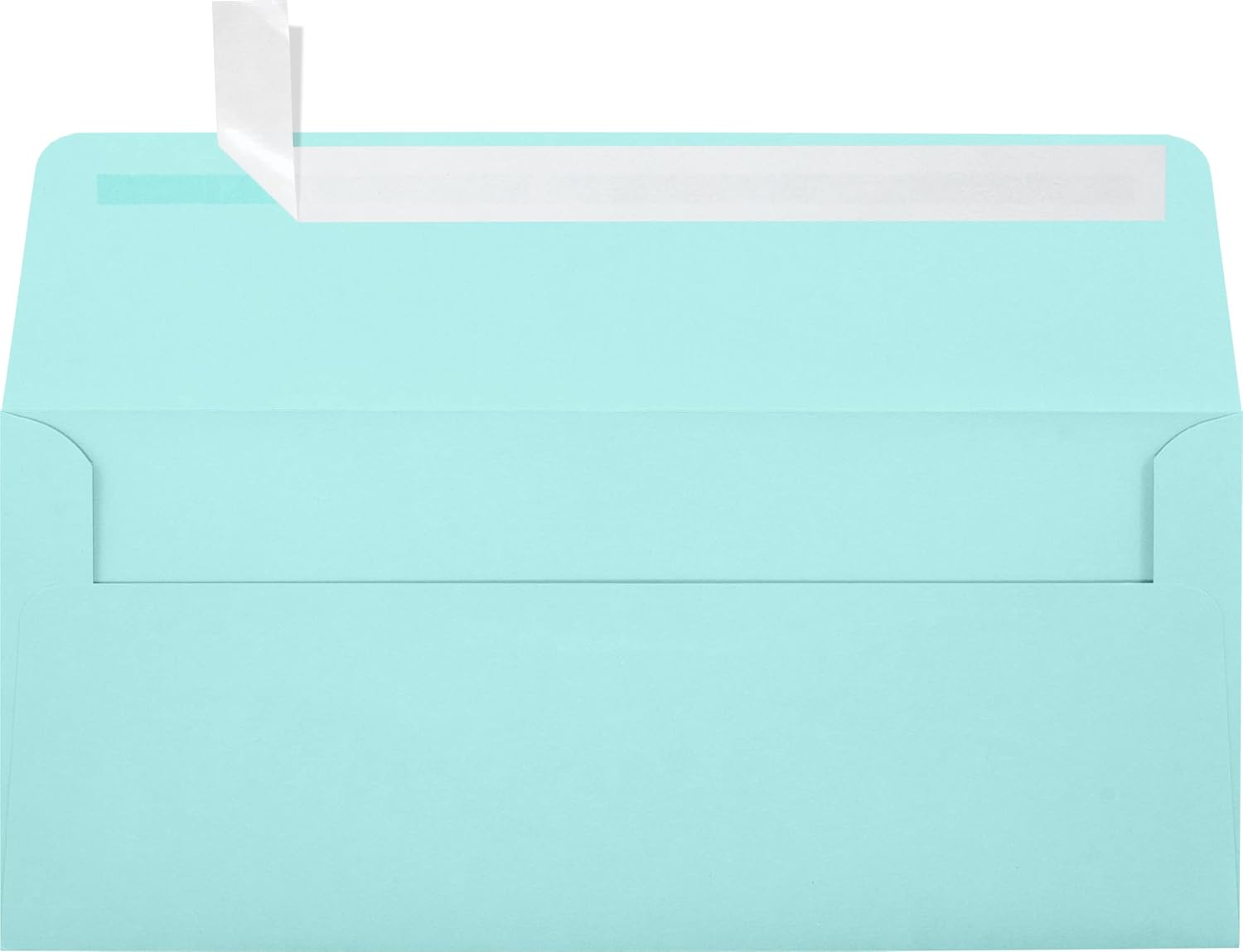 LUXPaper #10 Business Envelopes | Peel & Press | 4 1/8" x 9 1/2" | Seafoam Blue | 80lb. Text | 250 Qty