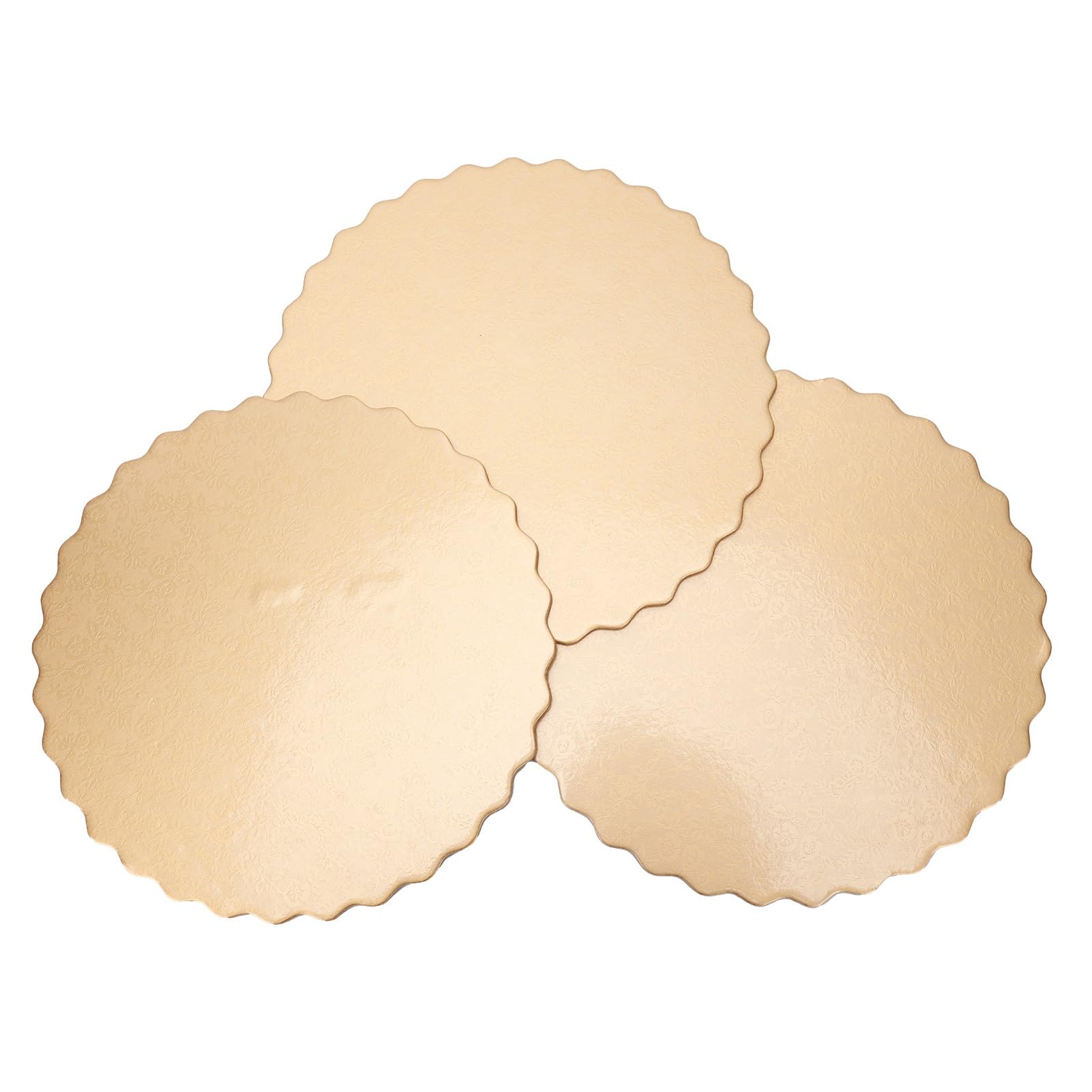 Paquete de 10 tablas redondas para pasteles de doble cara |Bandejas de Cartón de Grado Alimenticio de 3 mm de Grosor para Postres |Platos reutilizables para servir pasteles para (12 Inches)