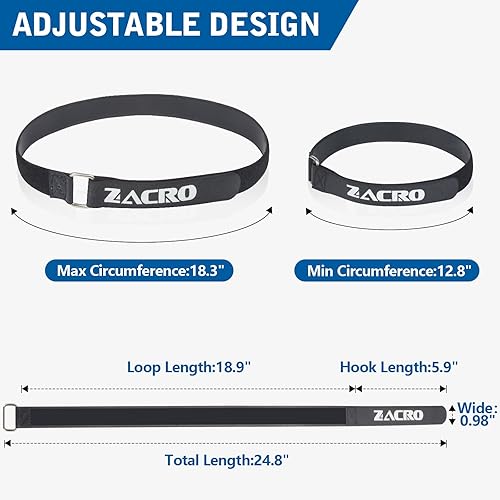 Miniatura 3 de Zacro Correas para portabicicletas, 4 correas ajustables para rueda de bicicleta con agarre de gel mejorado y hebilla de metal Stonger, correa 4*