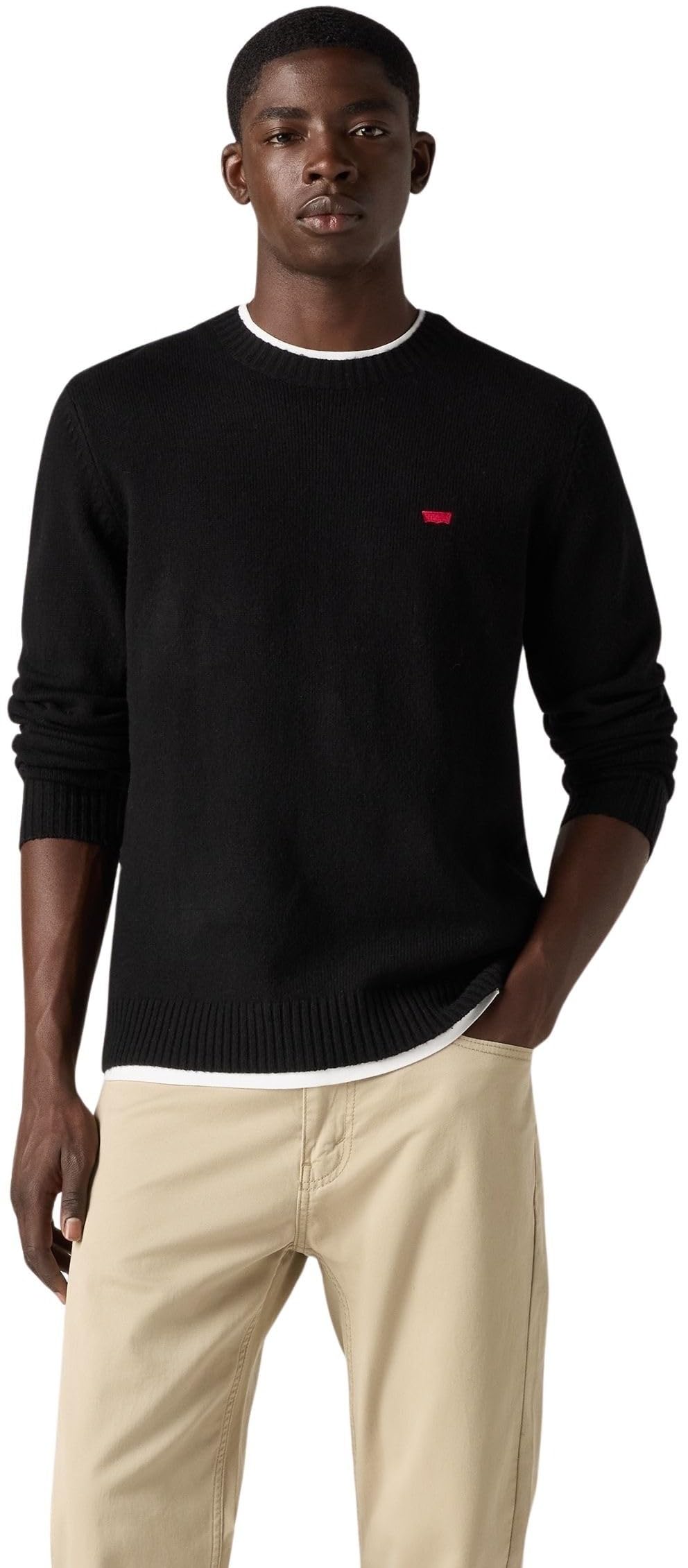 Levi's Men's Original Housemark Sweater Sweatshirt, Meteorite, XS