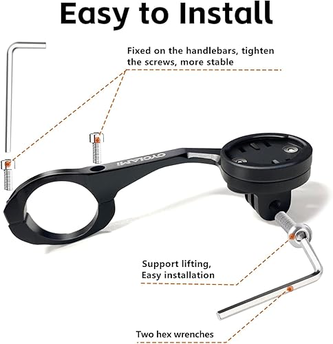 Miniatura 5 de S5 Out - Manillar de bicicleta de aluminio compatible con Garmin Edge Bike Computer, XOSS, iGPSPORT, manillar de ciclismo izquierdo derecho de doble