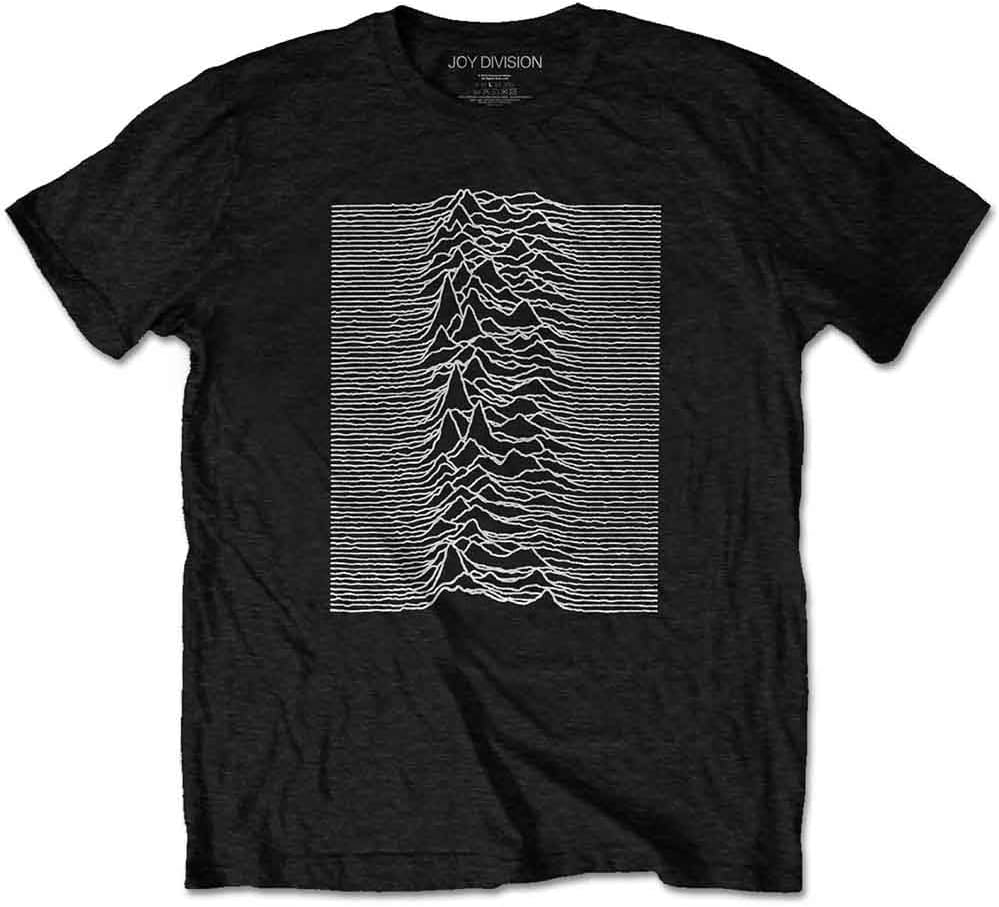 Joy Division Unisex T-Shirt: Unknown Pleasures (Black) (Back Print)