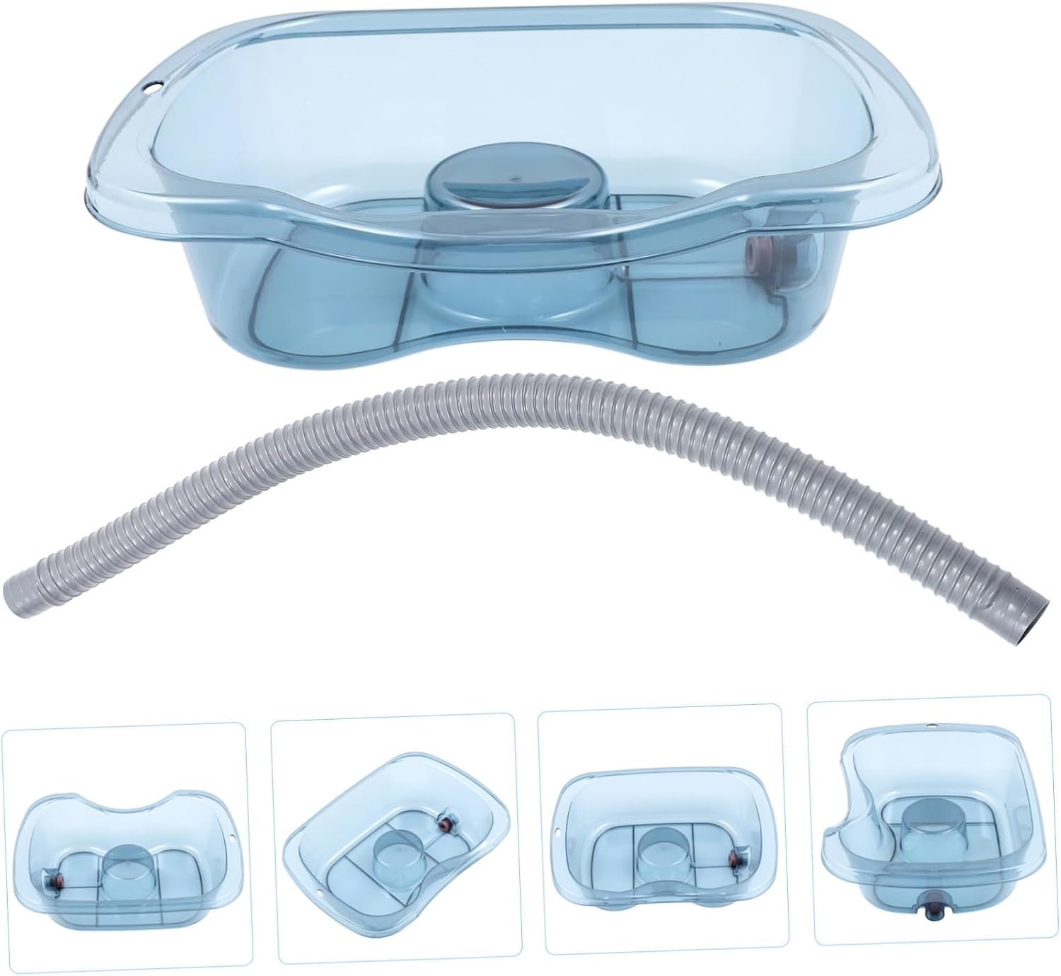 KOMBIUDA Elderly Nursing Basin for Hair Washing Comfortable Lying down Shampoo Tray Portable Bedside Hair Wash for Bedridden Patients and Pregnant Women