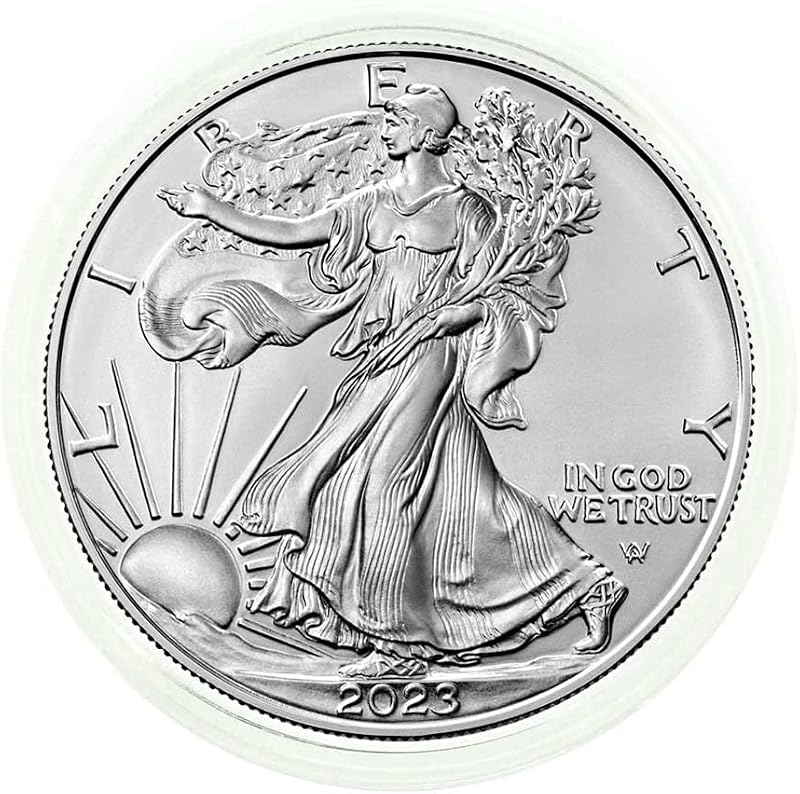 2023 - American Silver Eagle .999 Fine Silver in Direct Fit Air Tite with our Certificate of Authenticity Dollar US Mint Uncirculated