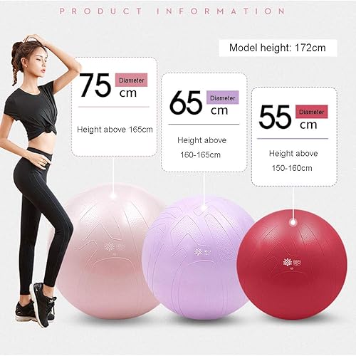 Miniatura 2 de Pelota de yoga para mujeres embarazadas que dan a luz, entrenamiento sensorial de niños, pérdida de peso, equilibrio, 556529.5 in (oficina, hogar y