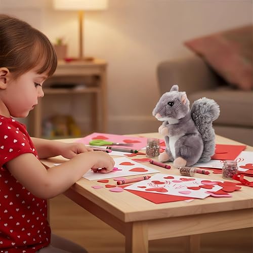 Miniatura 7 de The Petting Zoo - Peluche de ardilla de juguete, regalos para niños, animales salvajes de Babiez de Wild Onez, juguete de peluche de ardilla 6