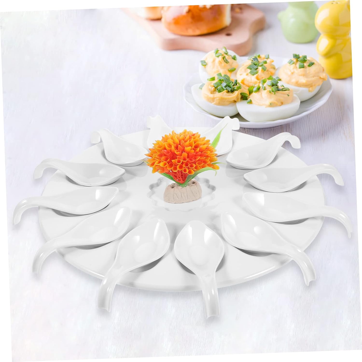 Deviled Egg Platters Platter Side Dish Disc Plastic Hot Pot Deviled Egg Carriers