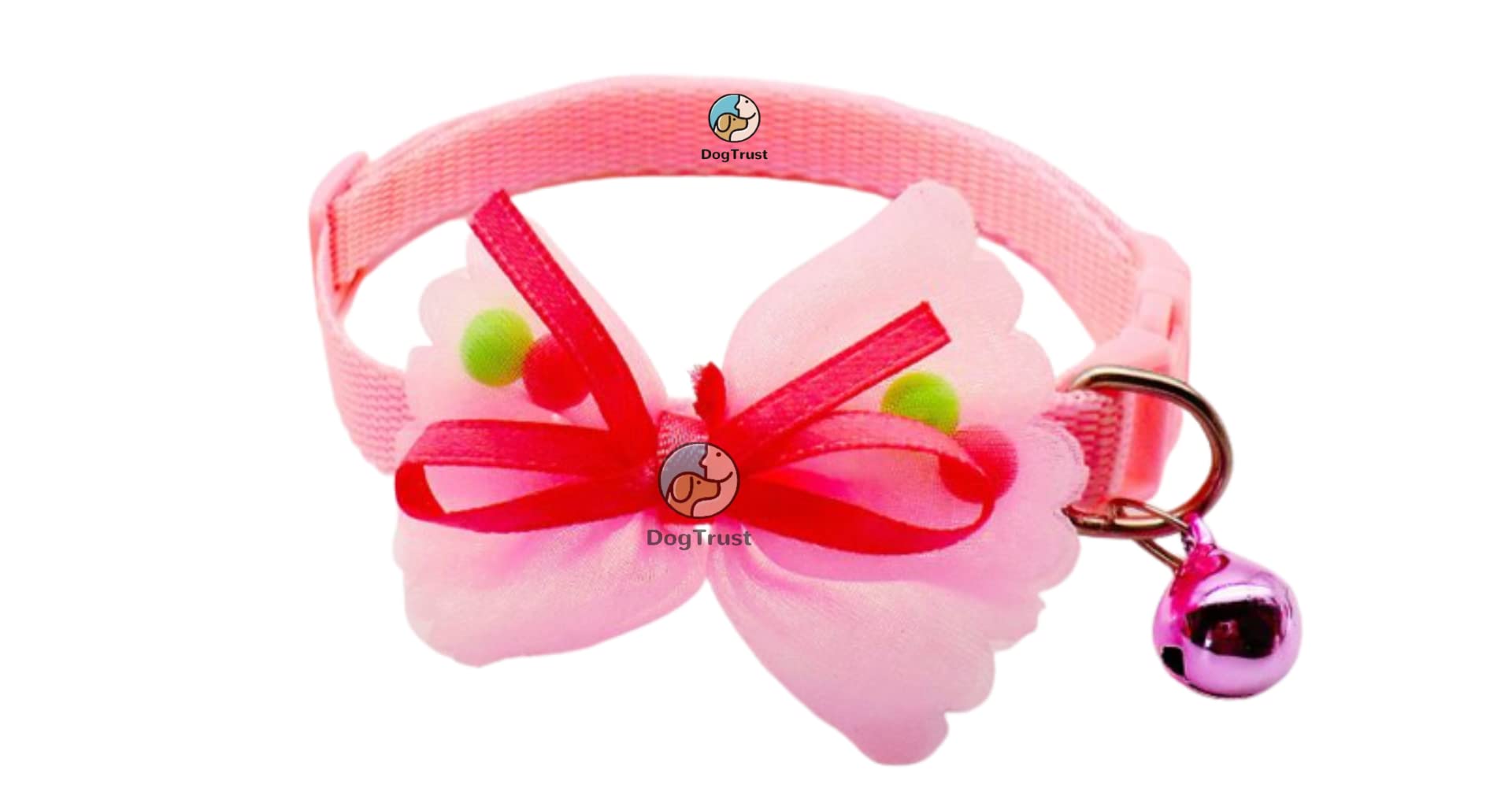 DOG TRUST Pet Collar Bow Tie & cat Cute Personalized Breathable Puppy Collar Dog & cat and Sp[ecial Occasion Collar (Baby Pink, Dog and Cat Collar) (B0C6K6R4Z7) Amazon Price History, Amazon Price Tracker