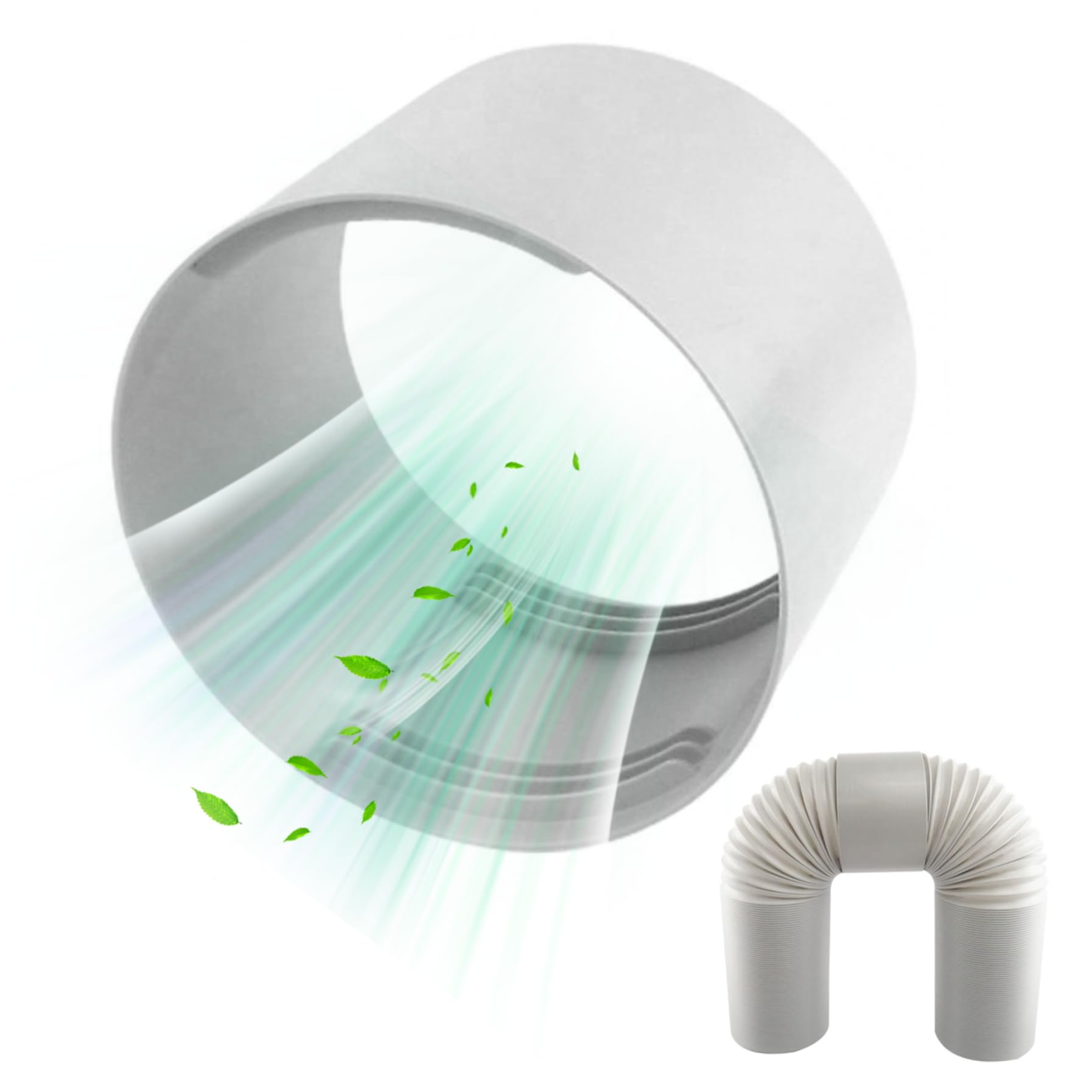 Portable AC Hose Connector 5.9 inch Round Air Conditioner Exhaust Hose Coupler, Supports Clockwise and Counter Clockwise AC Threads, Portable Air Conditioner