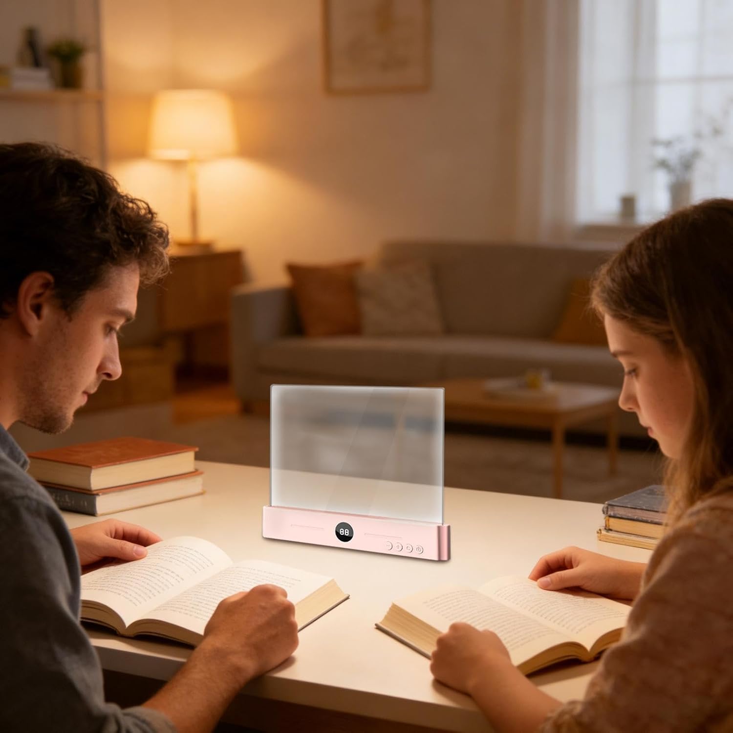 Full Page Book Light, Desktop LED Reading Lamp, Adjustable Household Lighting Supplies for Readers Artists Students, Compact Nightstand Study Lamp for Dormitory Bookshelf Bedroom Nursery Bedside