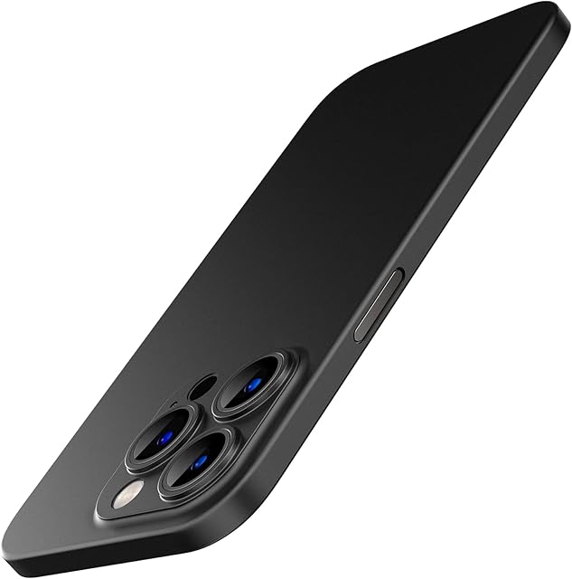 JETech Ultra Slim (0.35mm Thin) Case for iPhone 14 Pro 6.1-Inch, Camera Lens Cover Full Protection, Lightweight Matte Finish PP Hard Minimalist Case, Support Wireless Charging (Black)