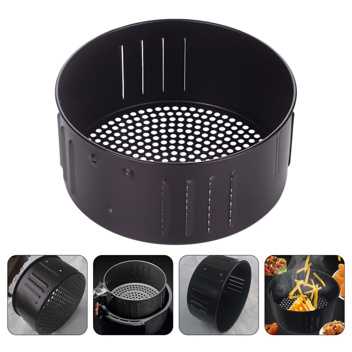Cestello in Ghisa Nero 3, 5l per Friggitrice ad Aria per Cucina