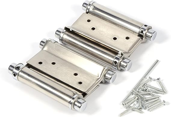 Double Action Spring Hinge Stainless Steel Hinge for Swing Door, Compact Freegate Cafe Door, 2Pcs 3'' Inch