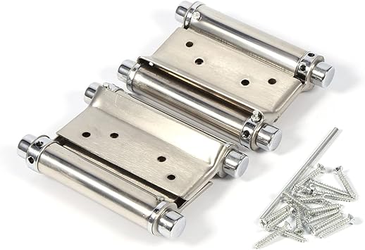 Double Action Spring Hinge Stainless Steel Hinge for Swing Door, Compact Freegate Cafe Door, 2Pcs 3'' Inch