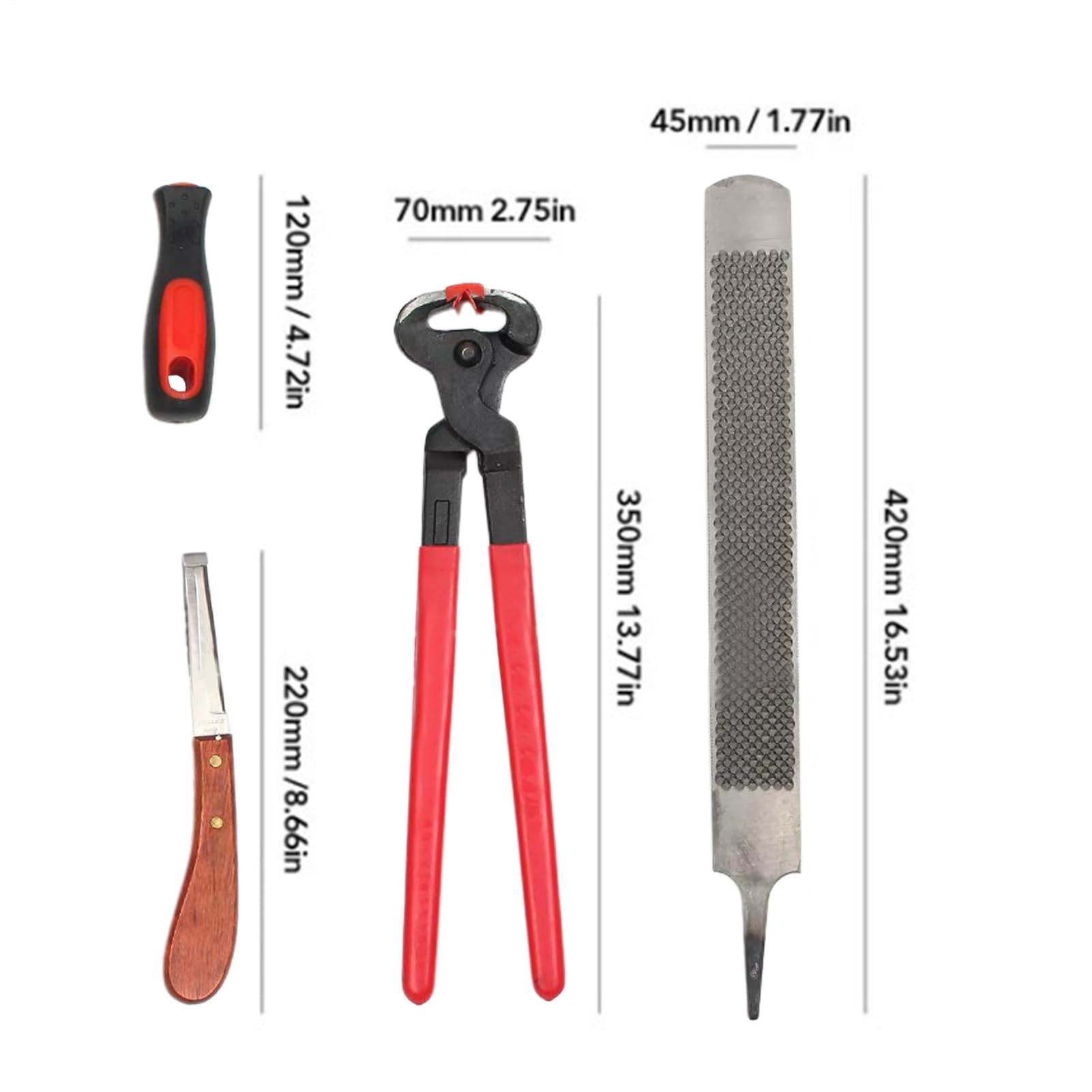 Scalpello da taglio per unghie di capra,Attrezzature per la rifilatura dei bovini - Set di suole antiscivolo per unghie di equidi, bestiame, stalla, toelettatura e falciatura