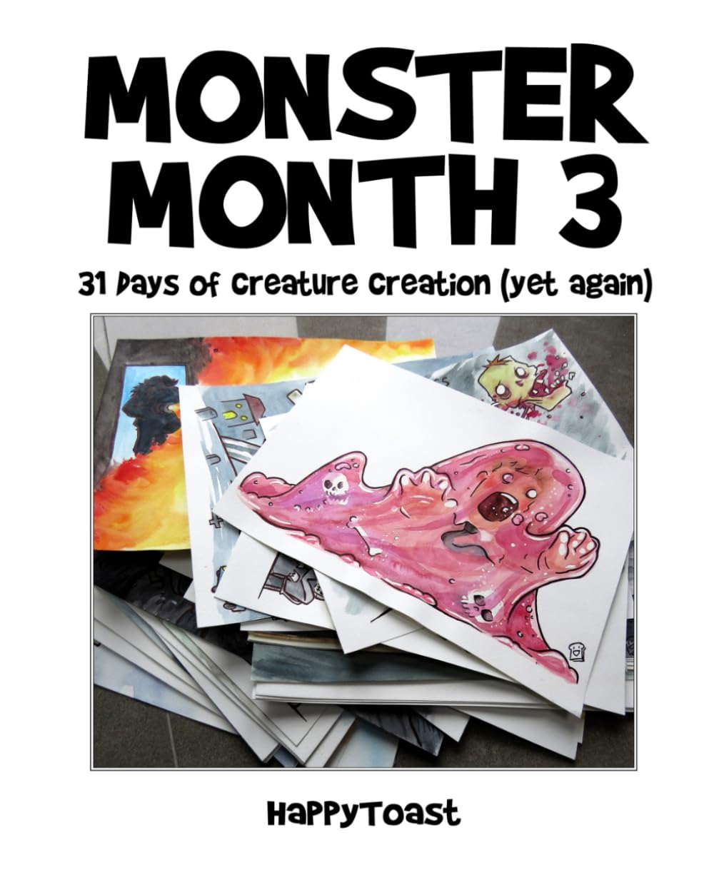 Monster Month 3 challenge dessin inktober créature fantastique carnet