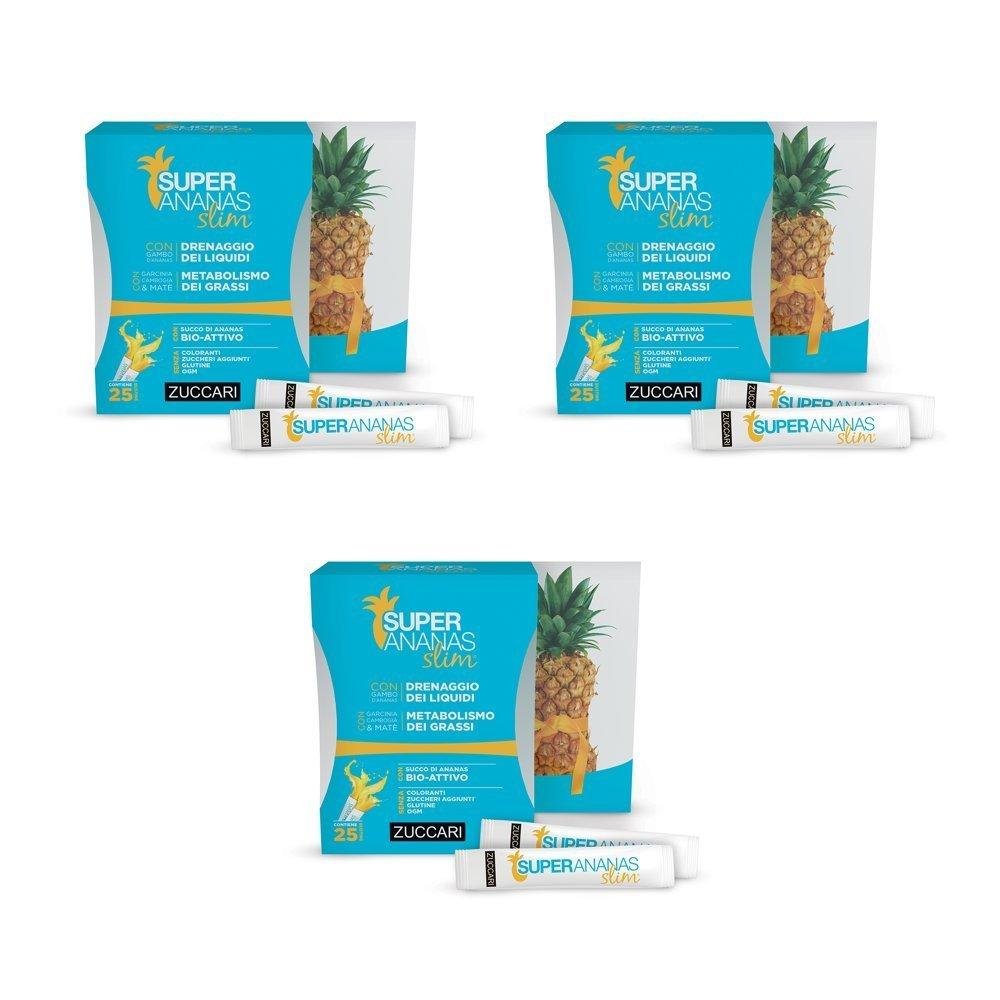 Offerta! Super Ananas Slim 3 Confezioni da 250 ml - Zuccari