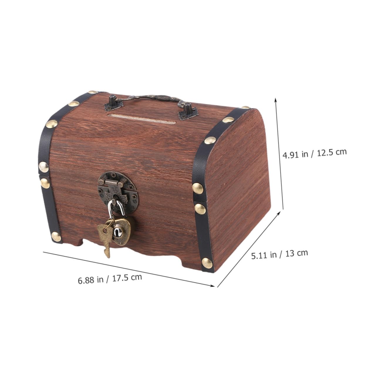 2stücke Holzkiste Mit Schloss Retro Aufbewahrungsbox Vintage Münzbox Holz Schatzkiste Deko Kasten Für Tisch