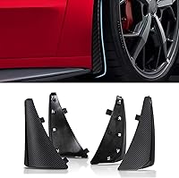 Vista 1 de 4 aletas de barro delanteras y traseras, patrón de fibra de carbono, protectores contra salpicaduras, guardabarros de roca para Corvette C8 Stingary